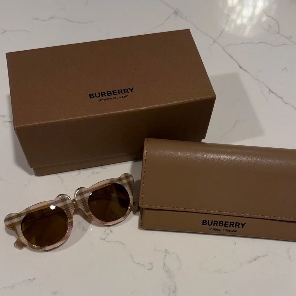 Burberry Kids JB4355F Check Pink Sunglasses with Case
